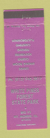 Matchbook Cover - White Pines Forest State Park Mount Morris IL