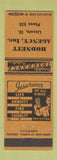 Matchbook Cover - Hodnett Insurance Agency Lincoln IL low phone #