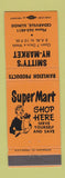 Matchbook Cover - Smitty's Hy Market Grocery Cedarville IL