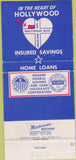 Matchbook Cover - First Federal Bank Hollywood CA 30 Strike
