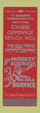 Matchbook Cover - Tom Voyles Standard oil gas Galesburg IL