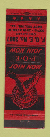 Matchbook Cover - Eagles Club East Moline IL