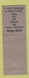 Matchbook Cover - Nu Way Machine Die Works East St Louis IL