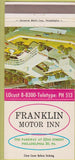 Matchbook Cover - Franklin Motor Inn Philadelphia PA 30 Strike