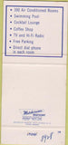 Matchbook Cover - Franklin Motor Inn Philadelphia PA 30 Strike