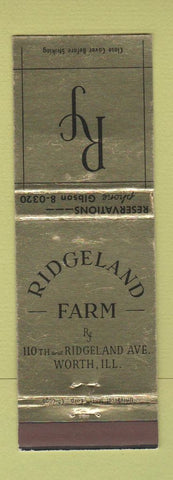 Matchbook Cover - Ridgeland Farm Worth IL