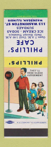 Matchbook Cover - Phillips' Cafe Waukegan IL