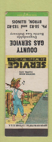 Matchbook Cover - County Gas Service Byron IL WEAR