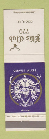 Matchbook Cover - Elks Lodge Dixon IL