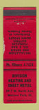 Matchbook Cover - Heating Sheet Metal Melrose Park IL WORN