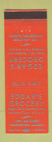 Matchbook Cover - Edgar's Grocery Charleston IL
