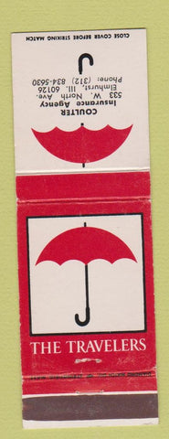 Matchbook Cover - Travelers Insurance Elmhurst IL Coulter