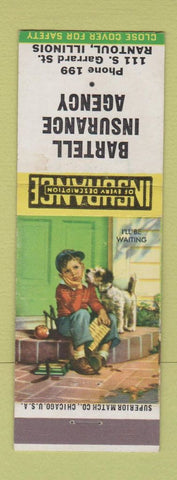 Matchbook Cover - Bartell Insurance Rantoul IL
