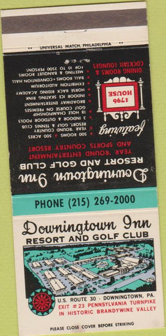 Matchbook Cover - Downingtown Inn Golf Club PA 30 Strike