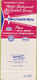 Matchbook Cover - Town and Country Motel Monroeville PA 30 Strike