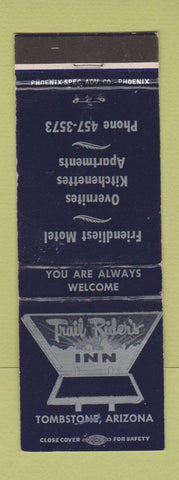 Matchbook Cover - Trail Rider's Inn Tombstone AZ WEAR