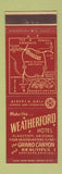 Matchbook Cover - Weatherford Hotel Flagstaff AZ