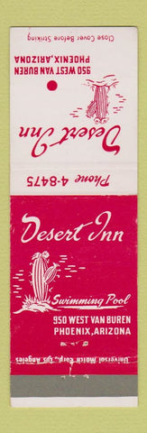 Matchbook Cover - Desert Inn Phoenix AZ