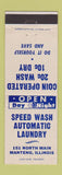 Matchbook Cover - Speed Wash Automatic Laundry Manteno IL