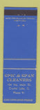 Matchbook Cover - Spic & Span Claners Cyrstal Lake IL low phone #