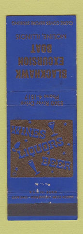 Matchbook Cover - Blackhawk Excursion Boat Moline IL