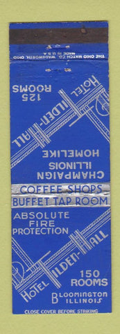 Matchbook Cover - Hotel Tilden Hall Bloomington IL