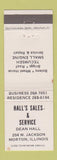 Matchbook Cover - Hall's Salls and Service Mowers Morton IL Tecumseh