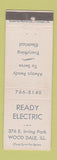 Matchbook Cover - Ready Electric Wood Dale IL