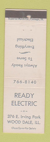 Matchbook Cover - Ready Electric Wood Dale IL