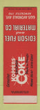 Matchbook Cover - Koppers Coke Coal Chicago Edison Fuel Material SAMPLE