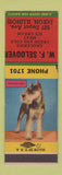 Matchbook Cover - WF Seloover Grocery Dixon IL low phone # WEAR