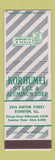 Matchbook Cover - Korhumel Steel Aluminum Evanston IL