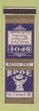 Matchbook Cover - Elks Lodge Mount Carmel IL