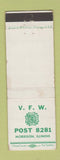Matchbook Cover - VFW Post Morrison IL WEAR