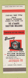 Matchbook Cover - Browning Roller Bearings Monmouth IL