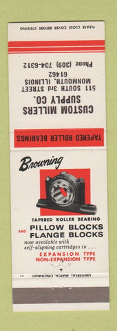 Matchbook Cover - Browning Roller Bearings Monmouth IL
