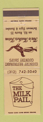 Matchbook Cover - The Milk Pail Elgin Dundee IL WEAR