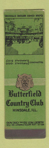 Matchbook Cover - Butterfield Country Club Hinsdale IL SAMPLE