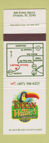 Matchbook Cover - Toucan Willie's Restaurant Oviedo FL