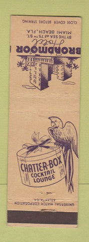 Matchbook Cover - Broadmoor Hotel Miami Beach FL Chatter Box