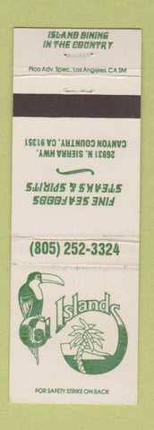 Matchbook Cover - Cal Isalnds Restaurant Canyon County CA