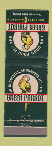 Matchbook Cover - Green Parrot Rochester NY restaurant