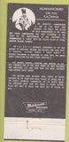Matchbook Cover - The Arizona Bank Hummingbird Kachina  30 Strike