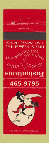 Matchbook Cover - Fasinations Restaurant Fort Pierce FL