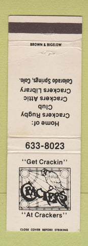 Matchbook Cover - Crackers Rugby Club Colorado Springs WEAR