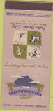 Matchbook Cover - Shadow Mountain Club Palm Desert CA 30 Stick