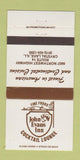 Matchbook Cover - John Evans Inn Crystal Lake IL 30 Strike