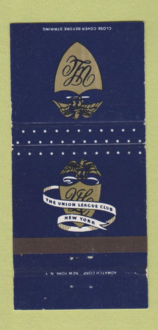 Matchbook Cover - Union League Club of New York City 30 Strike