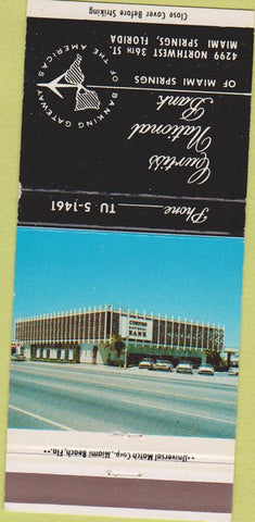 Matchbook Cover - Curtiss National Bank Miami FL 30 Strike