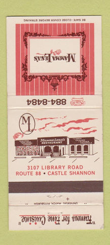 Matchbook Cover - Mama Lena's Restaurant Castle Shannon PA? 30 Strike